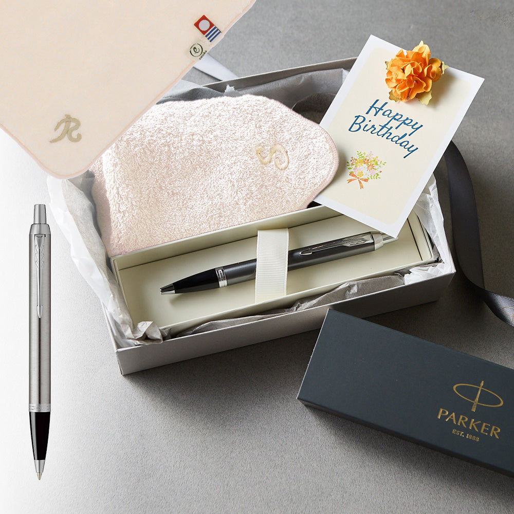 ボールペン IM The Core Line + タオルハンカチ パウダーピンク  / Premium Gift Set