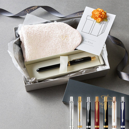 マルチファンクションペン SONNET + タオルハンカチ ピンク  / Premium Gift Set