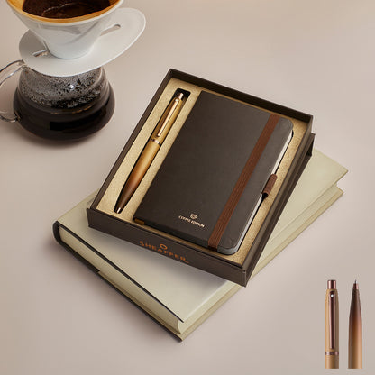 ボールペン Sheaffer® VFM マットブラウン + ノート / COFFEE EDITION （コーヒーエディション） Gift Set