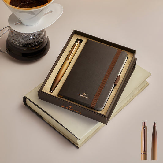 ボールペン Sheaffer® VFM マットブラウン + ノート / COFFEE EDITION （コーヒーエディション） Gift Set