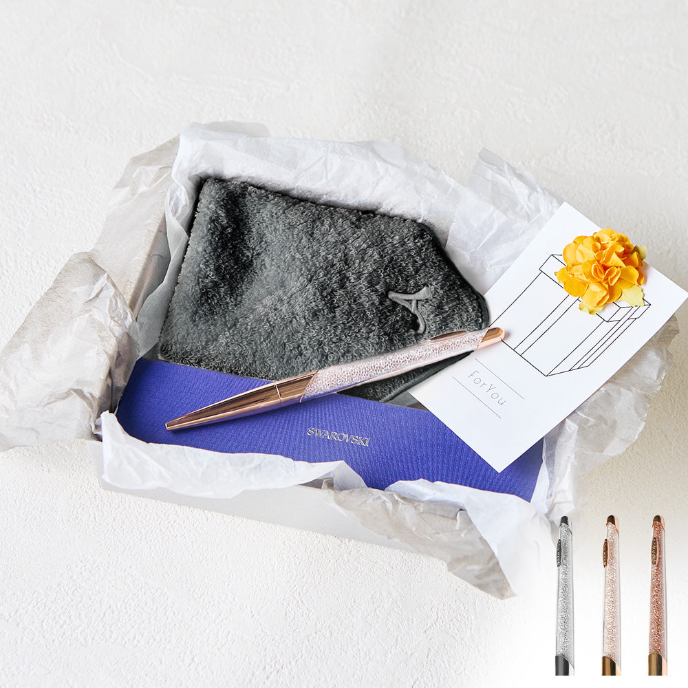 ボールペン NOVA + タオルハンカチ クラシックグレー / Premium Gift Set