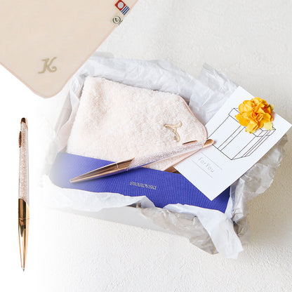 ボールペン NOVA + タオルハンカチ パウダーピンク  / Premium Gift Set