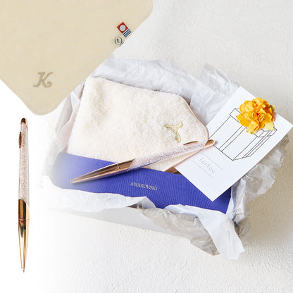 ボールペン NOVA + タオルハンカチ ナチュラル / Premium Gift Set