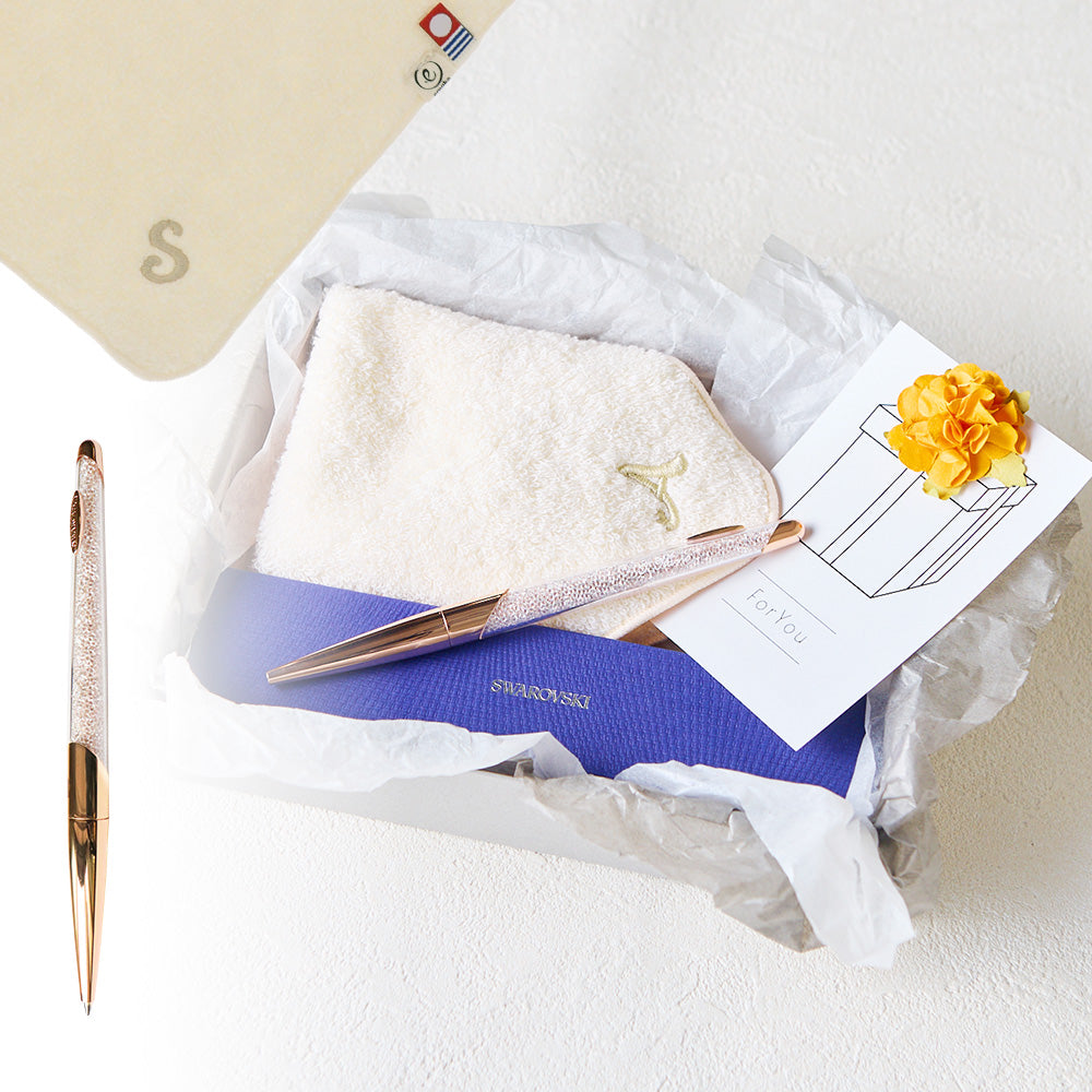 ボールペン NOVA + タオルハンカチ ナチュラル / Premium Gift Set