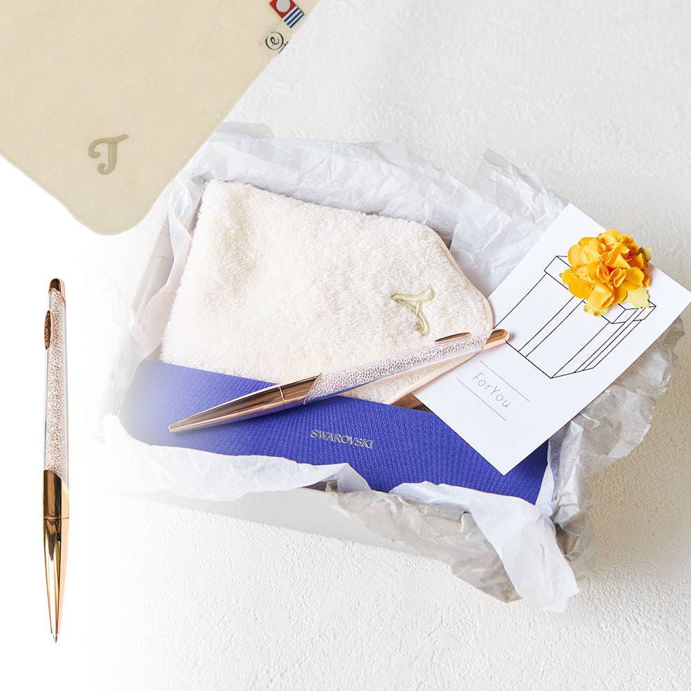 ボールペン NOVA + タオルハンカチ ナチュラル / Premium Gift Set