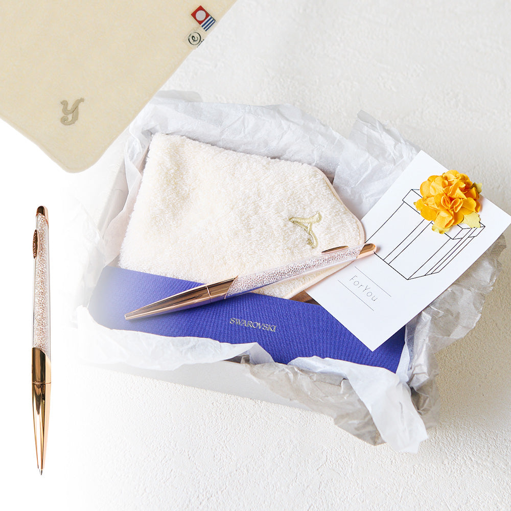 ボールペン NOVA + タオルハンカチ ナチュラル / Premium Gift Set