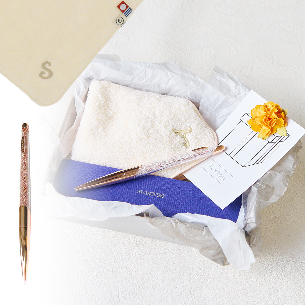 ボールペン NOVA + タオルハンカチ ナチュラル / Premium Gift Set