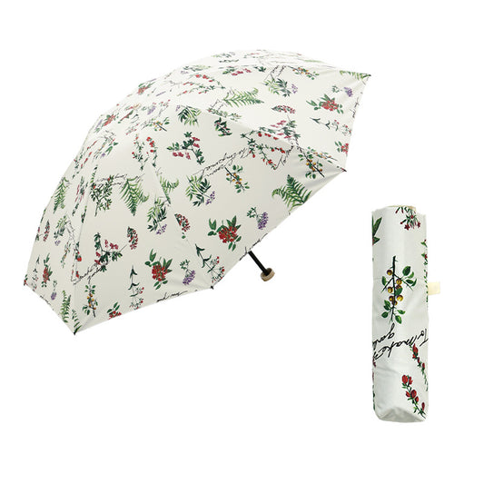 日傘 マルチ 50cm 1JI27774-74-10 / 東レ サマーシールド 手開き式 折りたたみ傘 晴雨兼用 ボタニカル