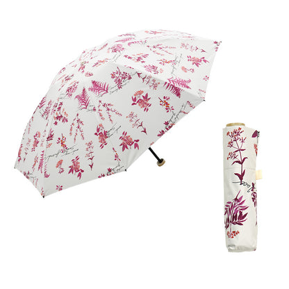 日傘 ピンク 50cm 1JI27774-74-73 / 東レ サマーシールド 手開き式 折りたたみ傘 晴雨兼用 ボタニカル