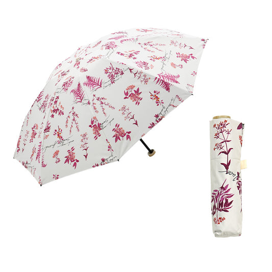 日傘 ピンク 50cm 1JI27774-74-73 / 東レ サマーシールド 手開き式 折りたたみ傘 晴雨兼用 ボタニカル