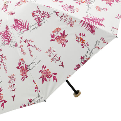 日傘 ピンク 50cm 1JI27774-74-73 / 東レ サマーシールド 手開き式 折りたたみ傘 晴雨兼用 ボタニカル