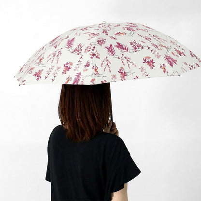 日傘 ピンク 50cm 1JI27774-74-73 / 東レ サマーシールド 手開き式 折りたたみ傘 晴雨兼用 ボタニカル