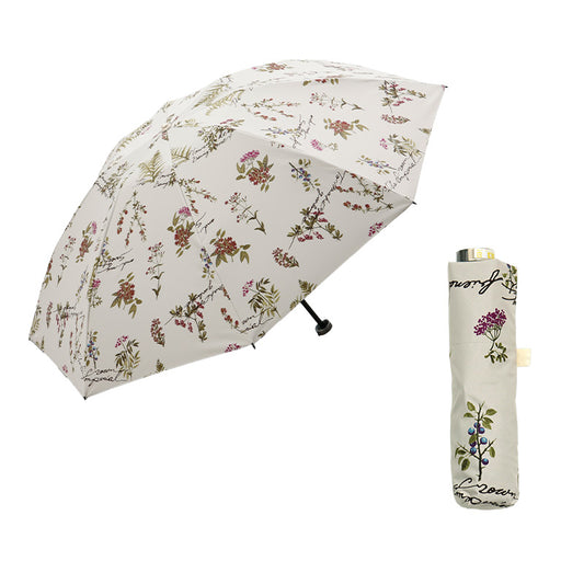 日傘 ベージュ 50cm 1JI27774-74-83 / 東レ サマーシールド 手開き式 折りたたみ傘 晴雨兼用 ボタニカル