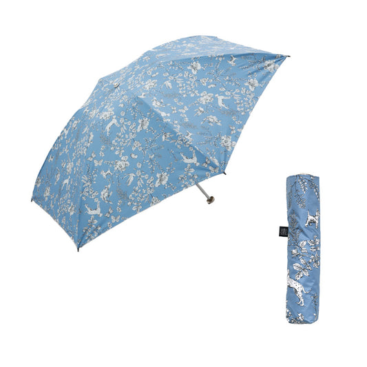 日傘 ブルー 50cm 1AQ27177-77-35 / 手開き式 折りたたみ傘 晴雨兼用 ボタニカル