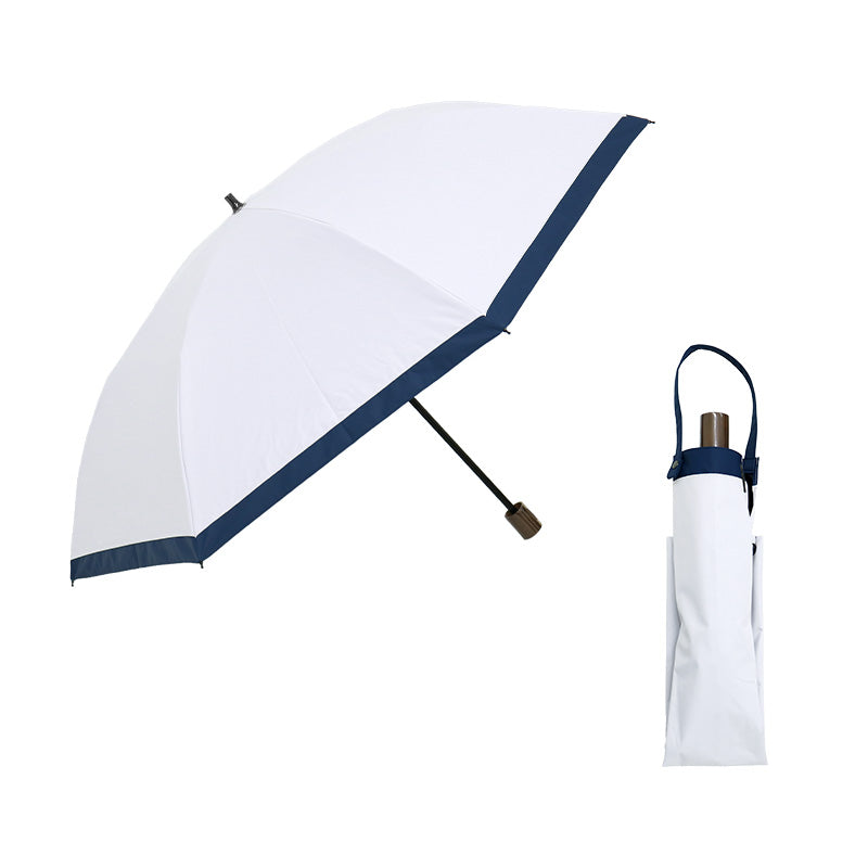 日傘 バイカラーシルバーグレー 55cm 1BH22028-29-92 / 東レ サマーシールド 手開き式 折りたたみ傘 晴雨兼用 スマート2Way