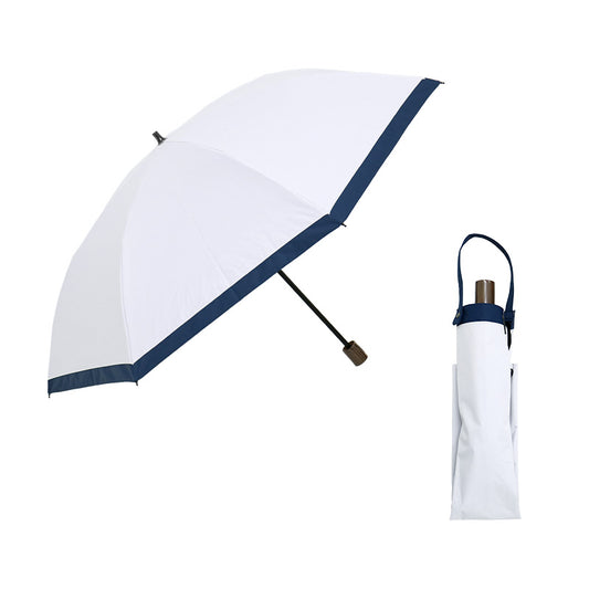 日傘 バイカラーシルバーグレー 55cm 1BH22028-29-92 / 東レ サマーシールド 手開き式 折りたたみ傘 晴雨兼用 スマート2Way