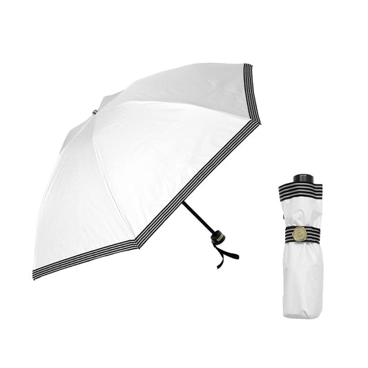 日傘 ホワイト 55cm 1BH27229-29-90 / 東レ サマーシールド 手開き式 折りたたみ傘 晴雨兼用 グログランリボン