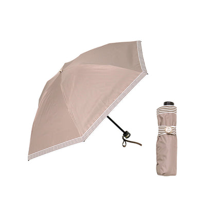 日傘 ベージュ 50cm 1BH27729-29-83 / 東レ サマーシールド 手開き式 折りたたみ傘 晴雨兼用 グログランリボン