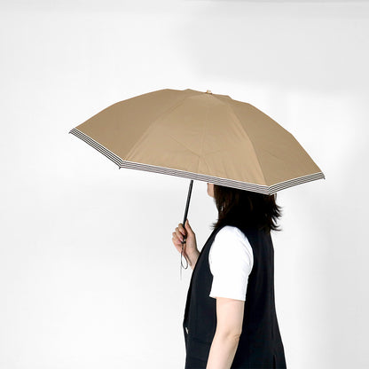 日傘 キャメル 50cm 1BH27729-29-84 / 東レ サマーシールド 手開き式 折りたたみ傘 晴雨兼用 グログランリボン