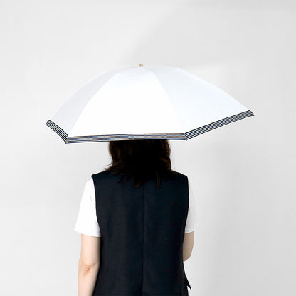 日傘 ホワイト 50cm 1BH27729-29-90 / 東レ サマーシールド 手開き式 折りたたみ傘 晴雨兼用 グログランリボン