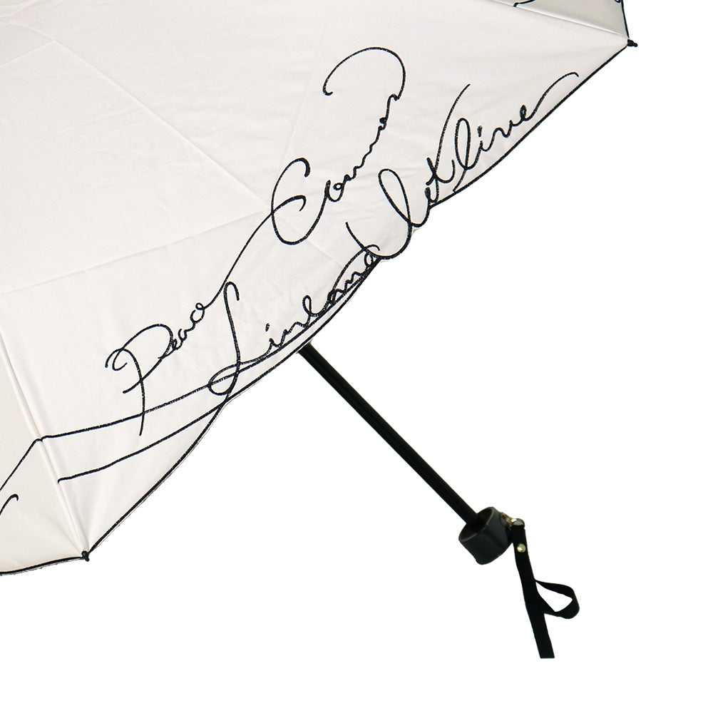 日傘 クリーム 50cm 1BH27726-26-80 / 東レ サマーシールド 手開き式 折りたたみ傘 晴雨兼用 カリグラフィー刺繍