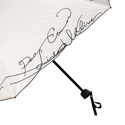 日傘 クリーム 50cm 1BH27726-26-80 / 東レ サマーシールド 手開き式 折りたたみ傘 晴雨兼用 カリグラフィー刺繍