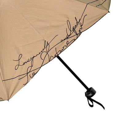 日傘 キャメル 50cm 1BH27726-26-84 / 東レ サマーシールド 手開き式 折りたたみ傘 晴雨兼用 カリグラフィー刺繍