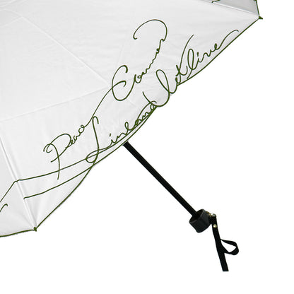 日傘 ホワイト 50cm 1BH27726-26-90 / 東レ サマーシールド 手開き式 折りたたみ傘 晴雨兼用 カリグラフィー刺繍