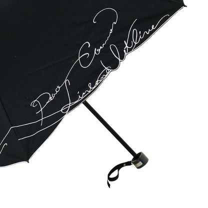 日傘 ブラック 50cm 1BH27726-26-98 / 東レ サマーシールド 手開き式 折りたたみ傘 晴雨兼用 カリグラフィー刺繍