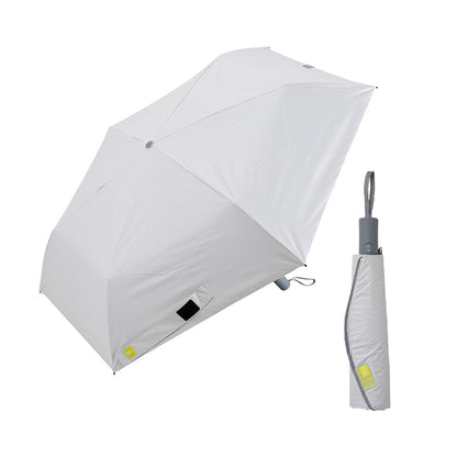 日傘 コットンホワイト 55cm / 自動開閉式 折りたたみ傘 晴雨兼用