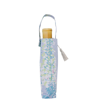 日傘 菊 浅縹 50cm / 手開き式 折りたたみ傘 晴雨兼用