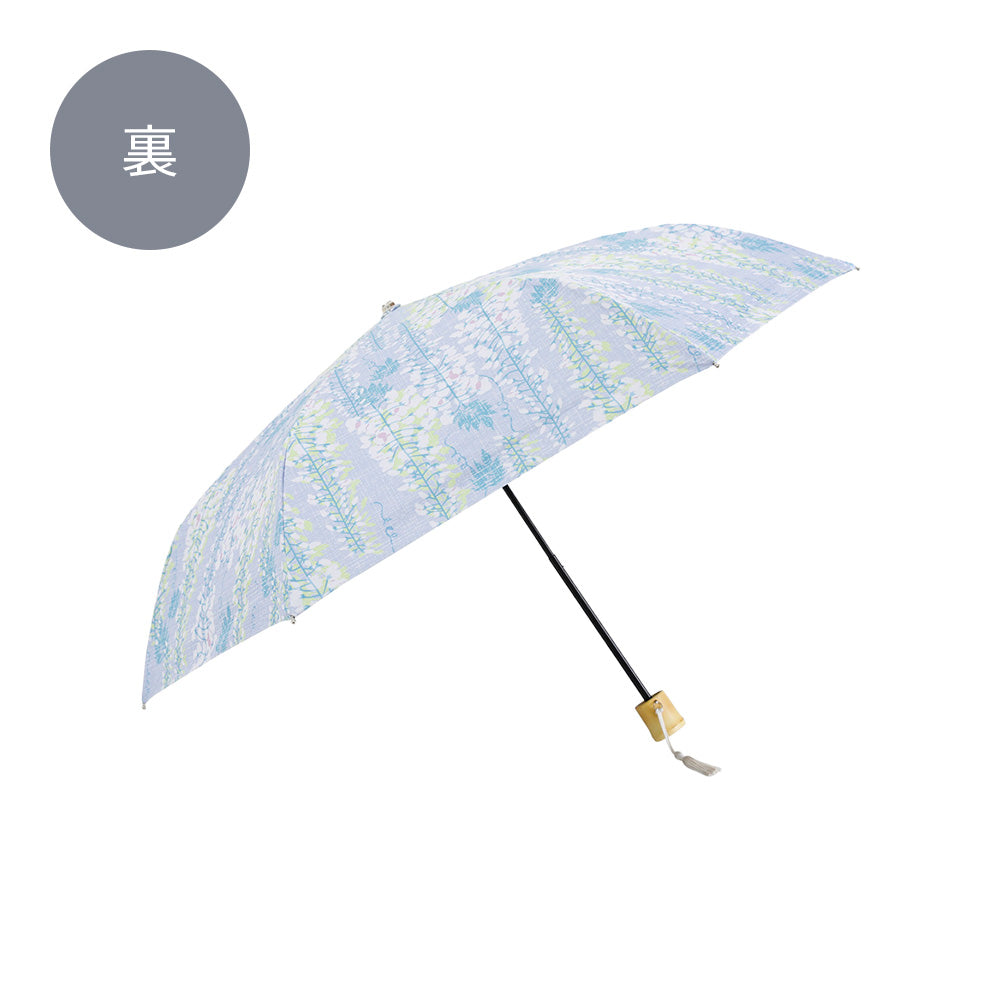 日傘 藤 薄紅藤 50cm / 手開き式 折りたたみ傘 晴雨兼用