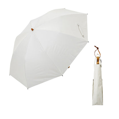 日傘 白練 しろねり 55cm LDWP-55HK-38012 / 手開き式 折りたたみ傘 晴雨兼用 日本伝統色×ワンカラー