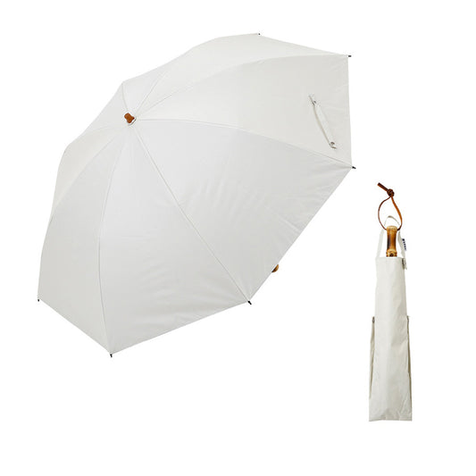 日傘 白練 しろねり 55cm LDWP-55HK-38012 / 手開き式 折りたたみ傘 晴雨兼用 日本伝統色×ワンカラー