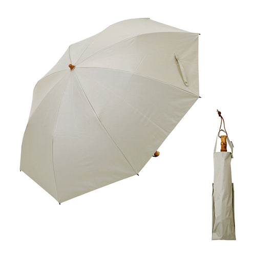 日傘 鳥の子 とりのこ 55cm LDWP-55HK-38013 / 手開き式 折りたたみ傘 晴雨兼用 日本伝統色×ワンカラー