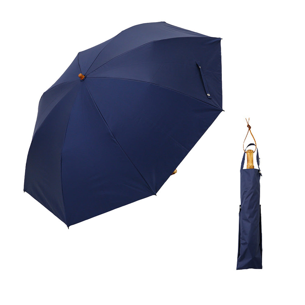 日傘 瑠璃紺 るりこん 55cm LDWP-55HK-38015 / 手開き式 折りたたみ傘 晴雨兼用 日本伝統色×ワンカラー