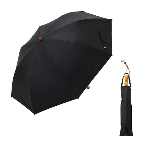 日傘 墨 すみ 55cm LDWP-55HK-38016 / 手開き式 折りたたみ傘 晴雨兼用 日本伝統色×ワンカラー