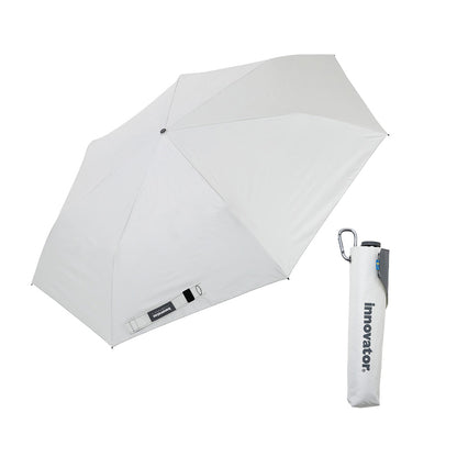 日傘 ホワイト×シルバー 60cm / 手開き式 折りたたみ傘 晴雨兼用