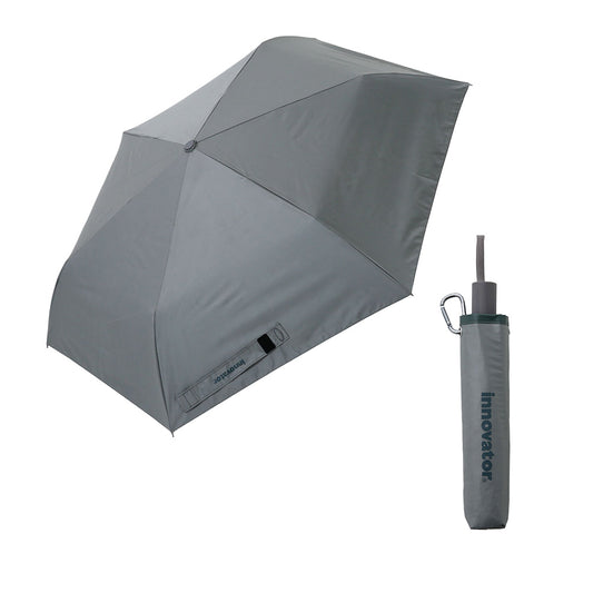 日傘 スチールグレー 55cm / 自動開閉式 折りたたみ傘 晴雨兼用