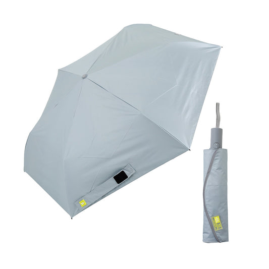 日傘 ストーングレー 55cm / 自動開閉式 折りたたみ傘 晴雨兼用