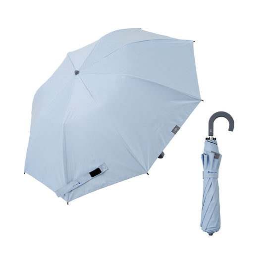 日傘 サックス 50cm / Radi-Cool ジャンプ式 折りたたみ傘 晴雨兼用