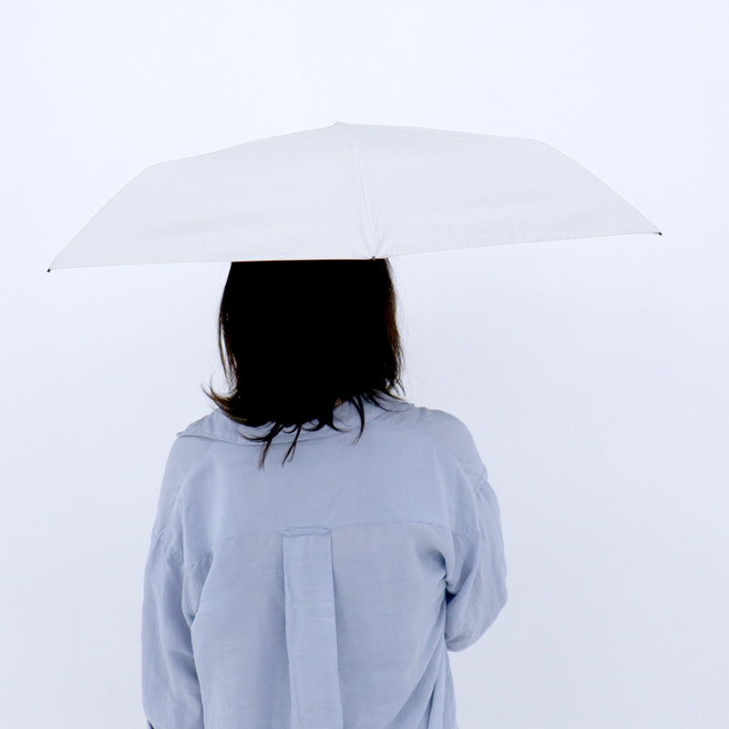 日傘 ホワイト インサイドプレーン 50cm LDSI-I-50PM-1 / Radi-Cool 手開き式 折りたたみ傘 晴雨兼用