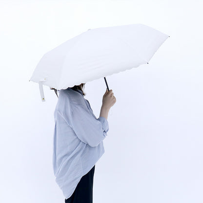 日傘 ホワイト インサイドスカラップ 50cm LDSI-I-50PM-2 / Radi-Cool 手開き式 折りたたみ傘 晴雨兼用