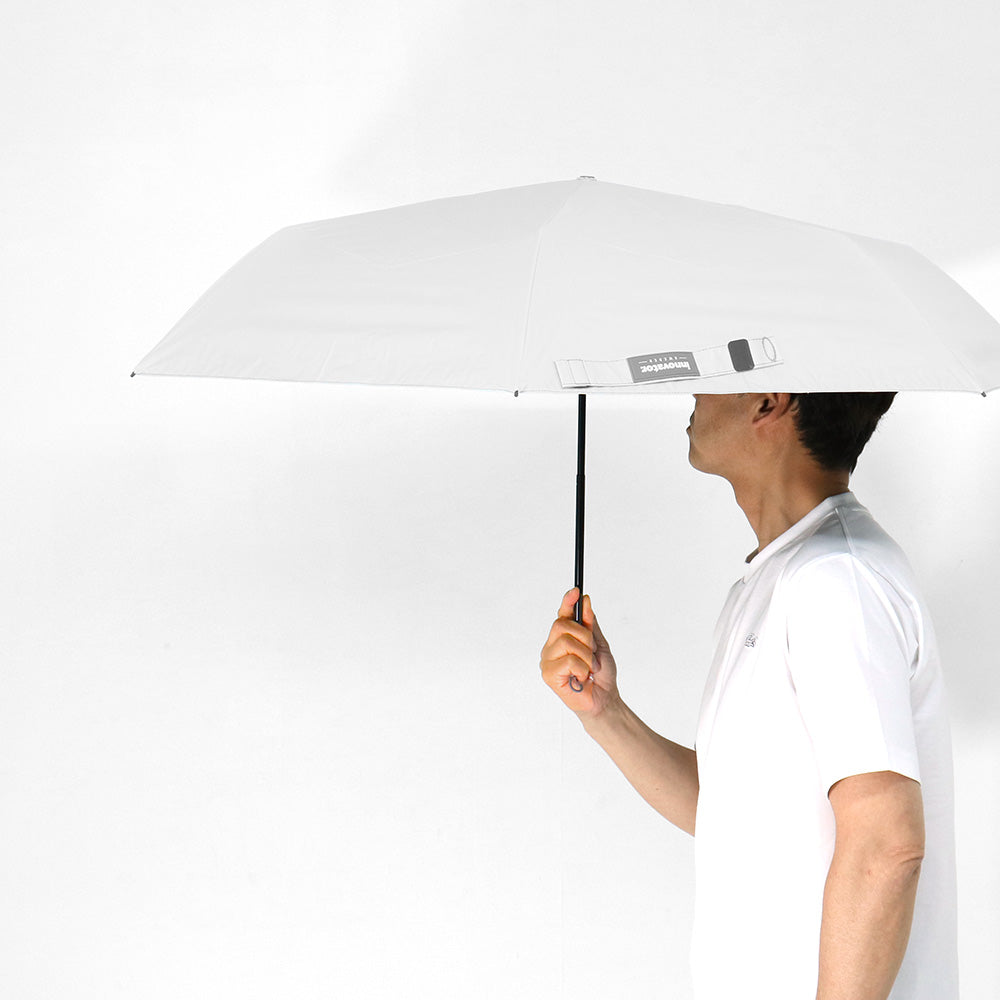 日傘 ホワイト×シルバー 60cm IN-RDC-60M-1 / Radi-Cool 手開き式 折りたたみ傘 晴雨兼用