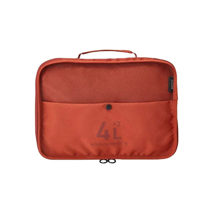 トラベルポーチ 圧縮パッキングオーガナイザーダブルポケット 4L×2 テラコッタ MLS905-TC / MILESTO UTILITY