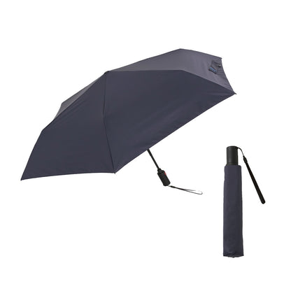 雨傘 ネイビー 53cm KNU220-1201 / 自動開閉式 折りたたみ傘 晴雨兼用 U.220