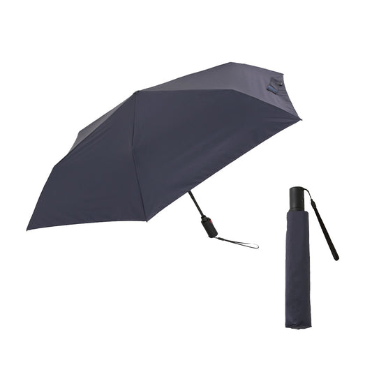 日傘 ネイビー 53cm KNU220-1201 / 自動開閉式 折りたたみ傘 晴雨兼用 U.220