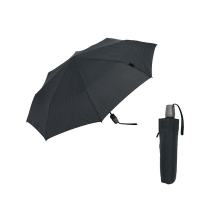 雨傘 ピンストライプ ブラック 53cm KNT220-4100 / 自動開閉式 折りたたみ傘 T.220
