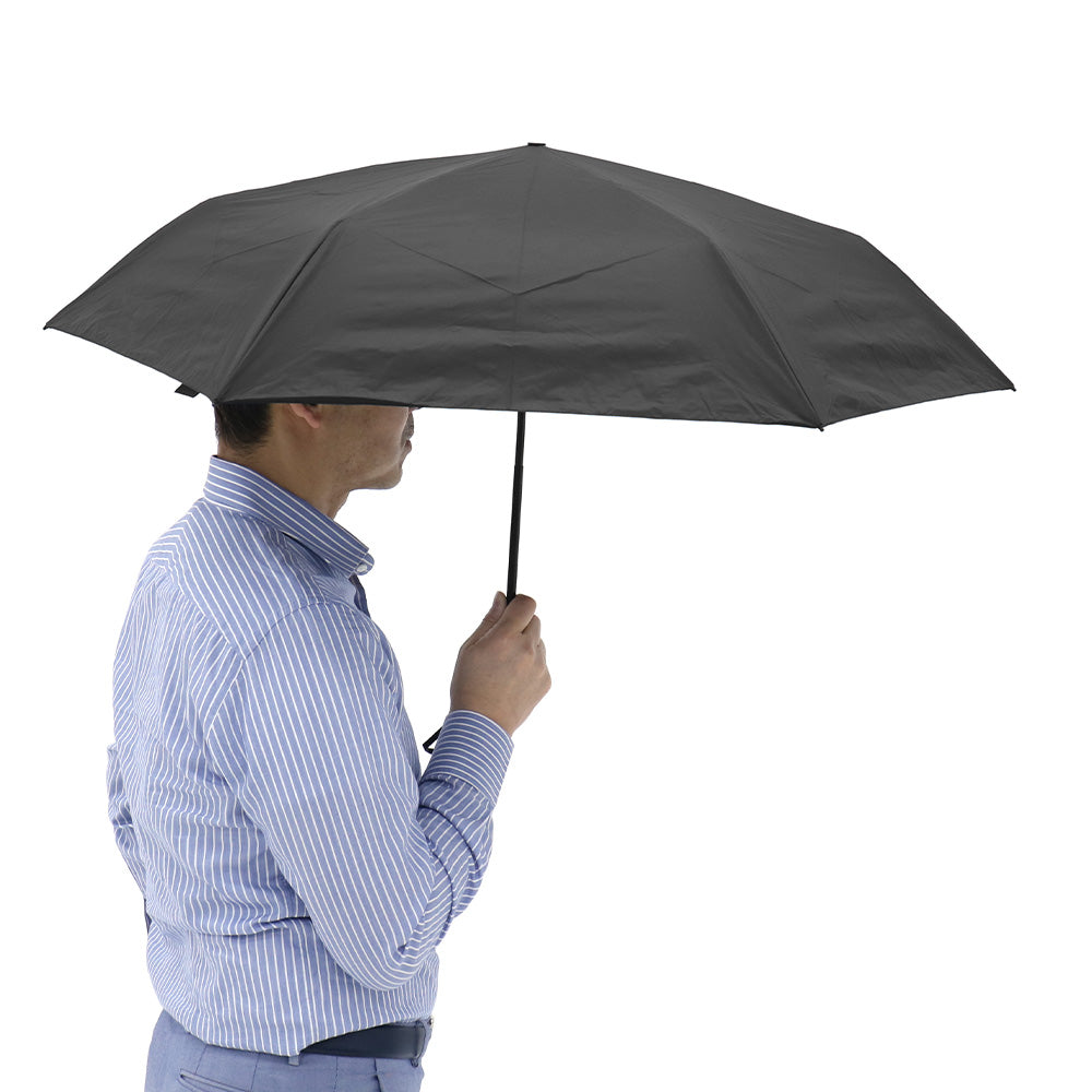雨傘 ブラック 50cm KNU050-1001 / 手開き式 折りたたみ傘 晴雨兼用 US.050