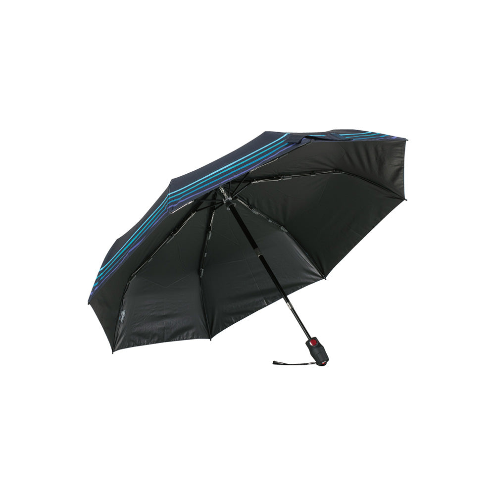 雨傘 ストライプミスティックブルー 53cm KNTL220-4003S / 自動開閉式 折りたたみ傘 晴雨兼用 T.220